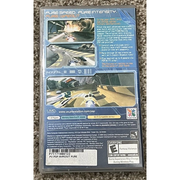 Wipeout Pure Sony Playstation PSP Registration! Complete CIB Black Label Manual! - Picture 2 of 4